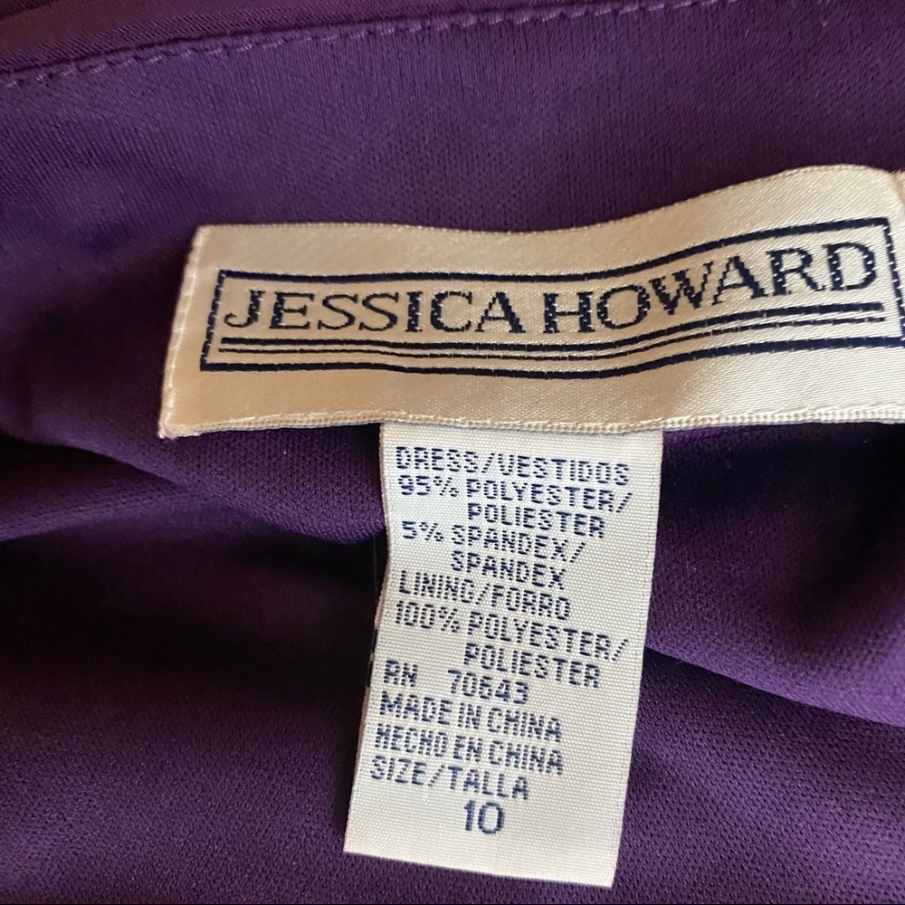 Jessica Howard Dress. Purple Sz 10 - Picture 11 of 11